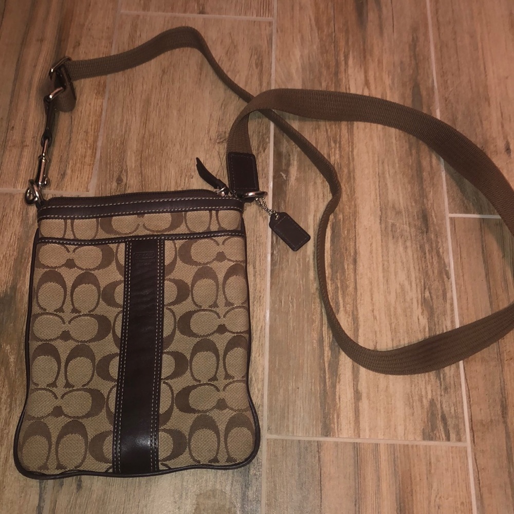 Brown Signature Coach Crossbody
